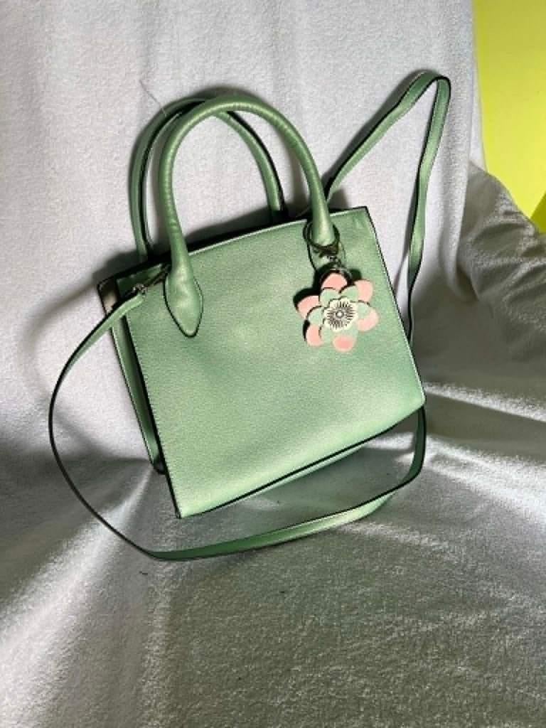 Mooie zeegroene schoudertas, Sieraden, Tassen en Uiterlijk, Tassen | Damestassen, Ophalen of Verzenden, Zo goed als nieuw, Schoudertasje
