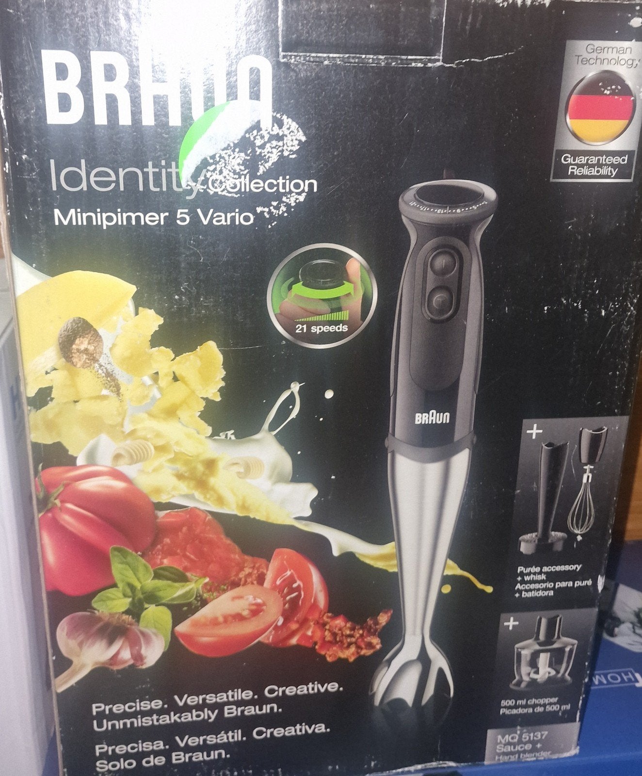 Braun Identity Collection Minipimer 5 Vario Staafmixer, Minder dan 1 liter, Ophalen of Verzenden, Nieuw, 3 snelheden of meer