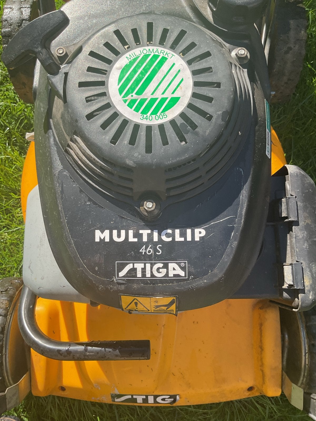 Stiga Multiclip 46 S Benzine Grasmaaier, Cirkelmaaier, Ophalen of Verzenden, Gebruikt, Mulchfunctie