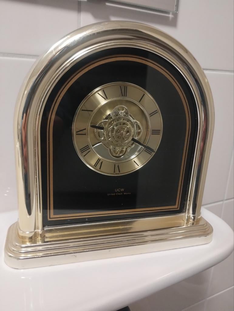 Vintage quartz mantelklok United Clock Works, Ophalen of Verzenden
