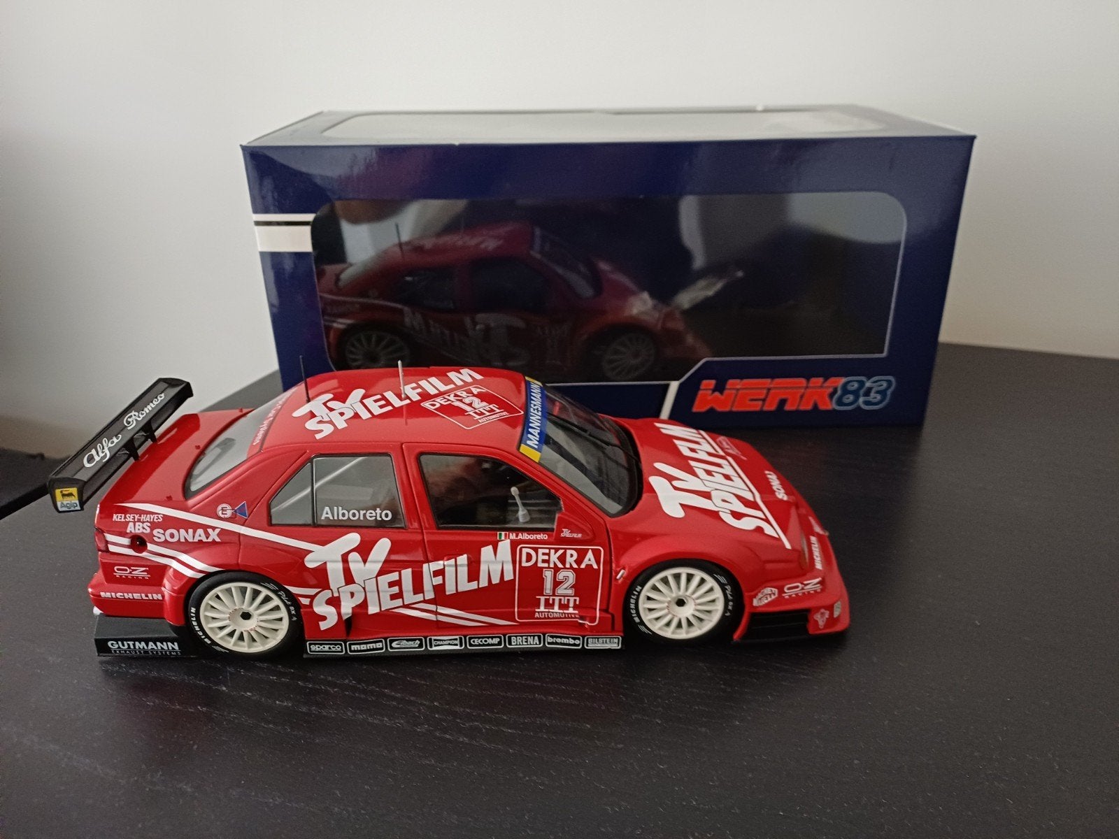 Alfa Romeo 155 DTM Alboreto 1:18 WERK83, Hobby en Vrije tijd, Modelauto's | 1:18, Ophalen of Verzenden, Zo goed als nieuw, Auto