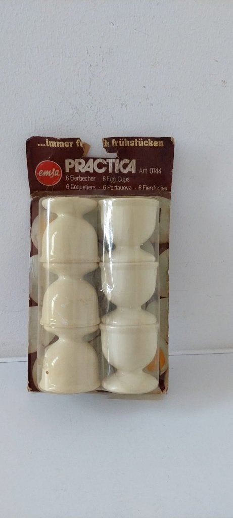Vintage Emsa eierdopjes set (6 stuks) - NIEUW, Overige merken, Eu, Overige typen, Nieuw