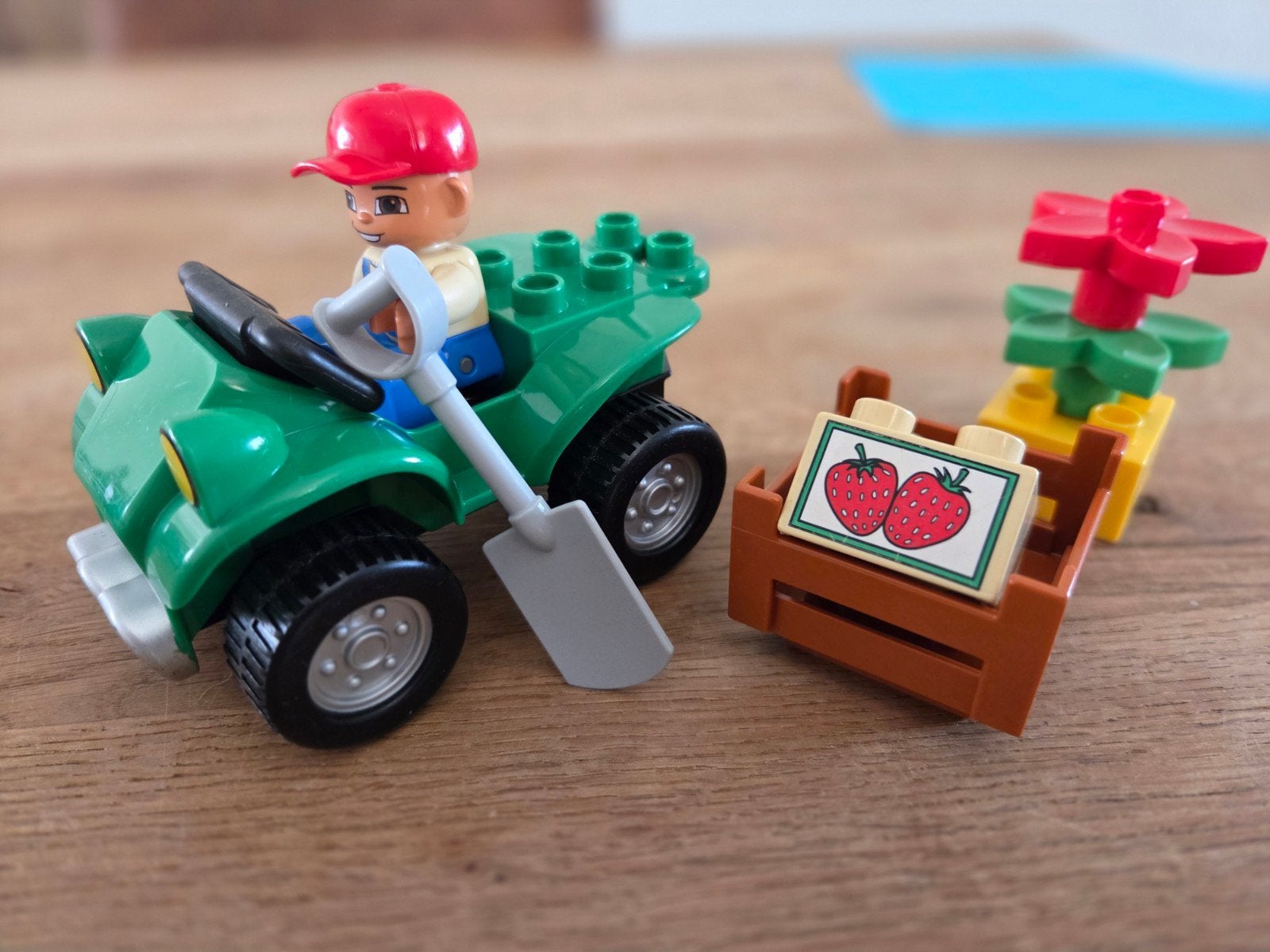 Duplo set 5645 Boer met tractor en aanhanger - aardbeien, Inclusief minifiguren, Gebruikt, Ophalen of Verzenden, Duplo