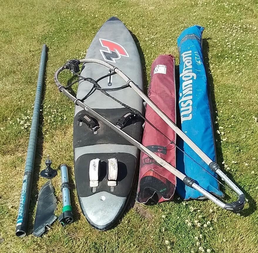 Te koop aangeboden complete windsurfset, Watersport en Boten, Windsurfen, Ophalen of Verzenden, Gebruikt, Complete set