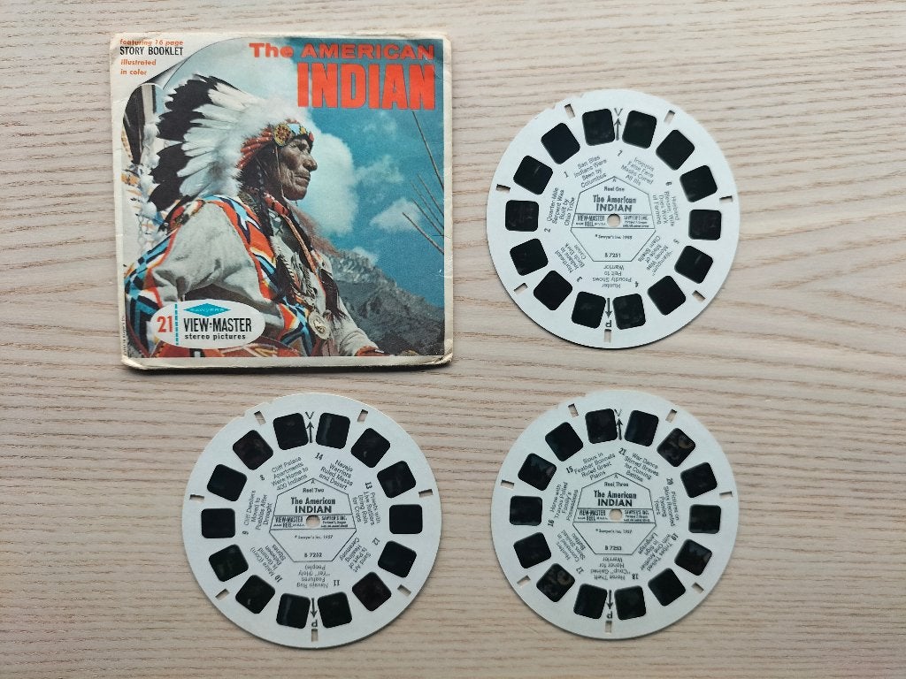 Viewmaster - The American Indian - B 725, Verzamelen, Ophalen of Verzenden, Gebruikt
