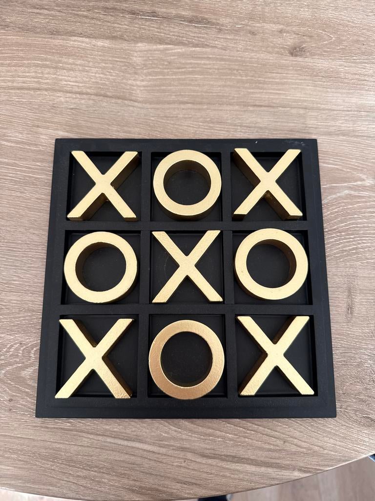 Decoratief Boter Kaas en Eieren Spel - Goud & Zwart, Ophalen