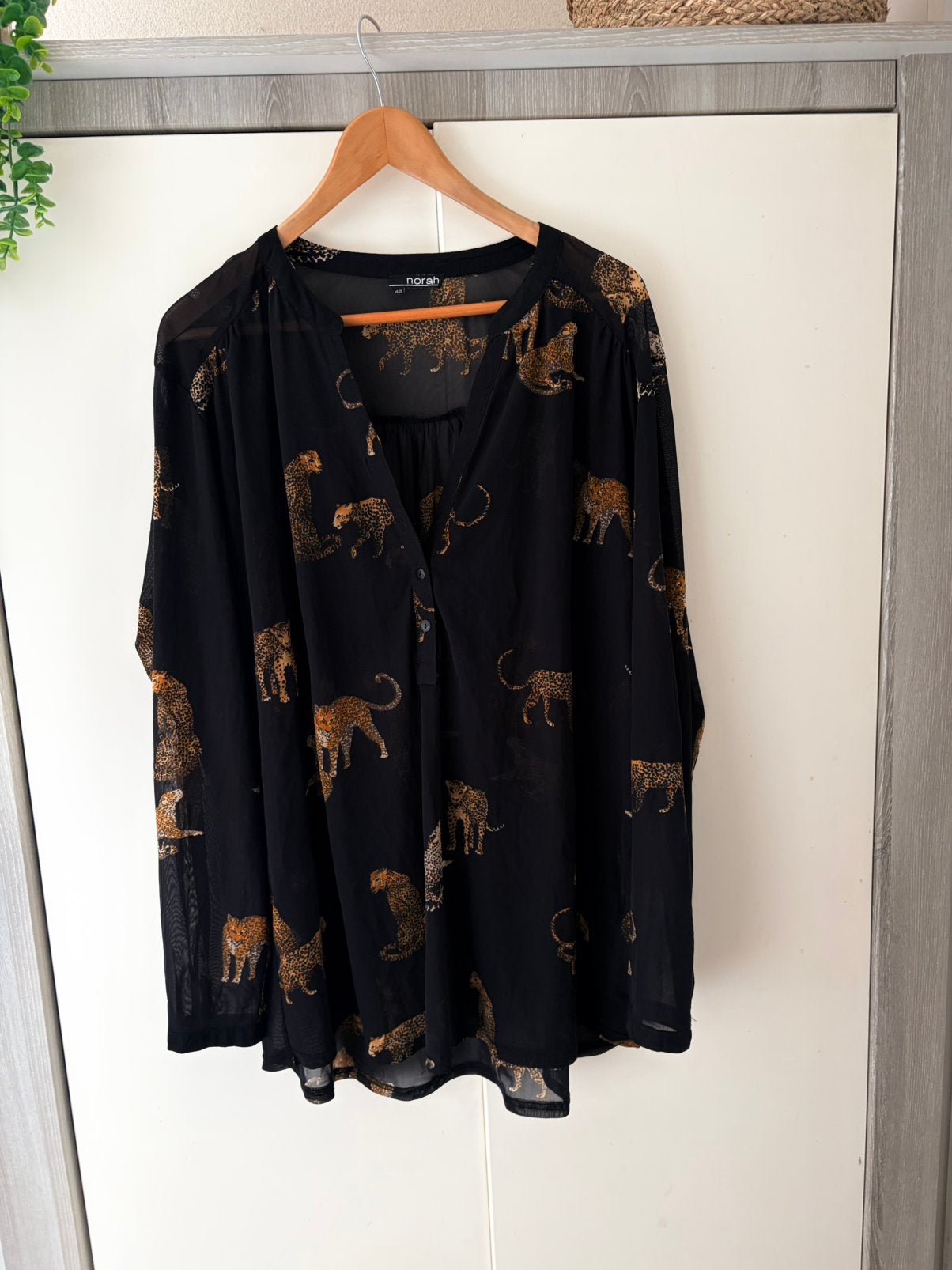 Norah blouse maat 48, Ophalen of Verzenden, Zo goed als nieuw, Maat 46/48 (XL) of groter, Zwart