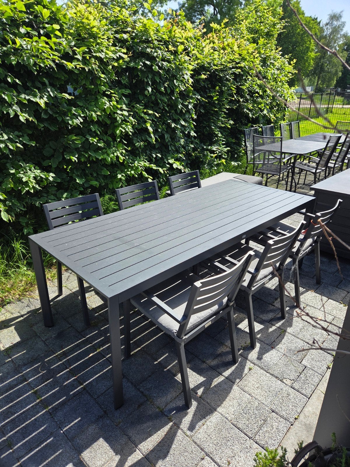 GARDEN IMPRESSIONS ALUMINIUM TUINSET  MET STAPELBARE STOELEN, Ophalen, Nieuw