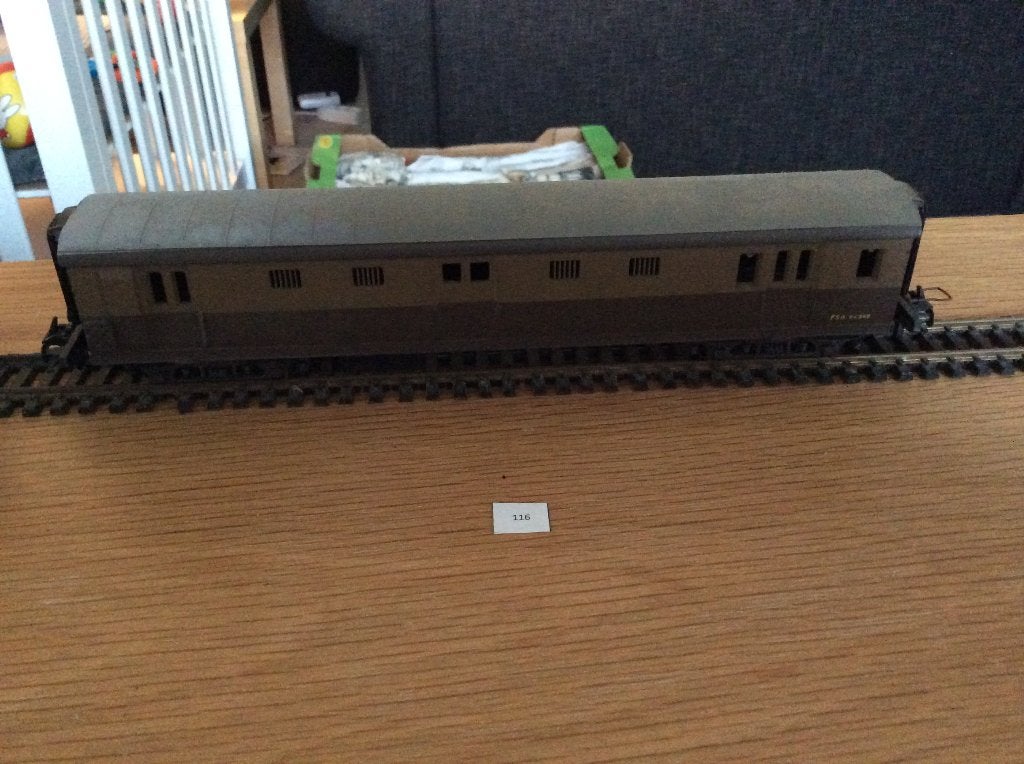 Rivarossi FS bagage-/postrijtuig - vintage modelspoor, Overige merken, Gebruikt, Gelijkstroom of Wisselstroom, Wagon