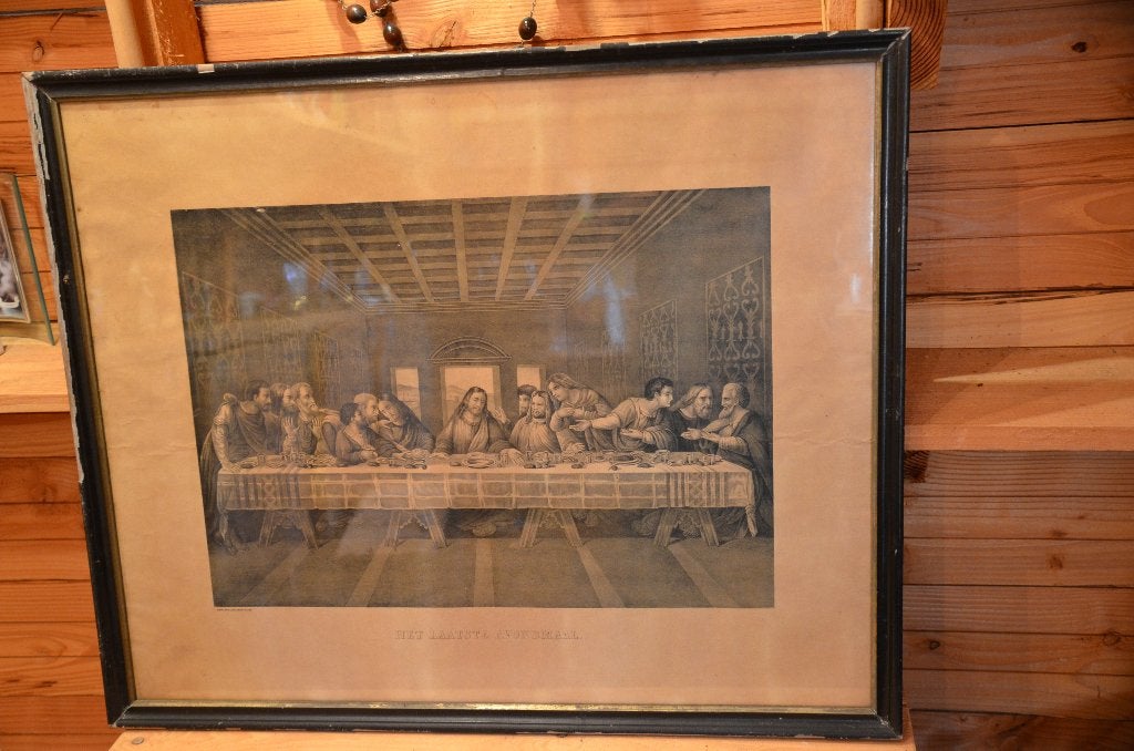 Schilderij Avondmaal, Antiek en Kunst, Overige stijlen, Overige technieken, Overige onderwerpen, Papier