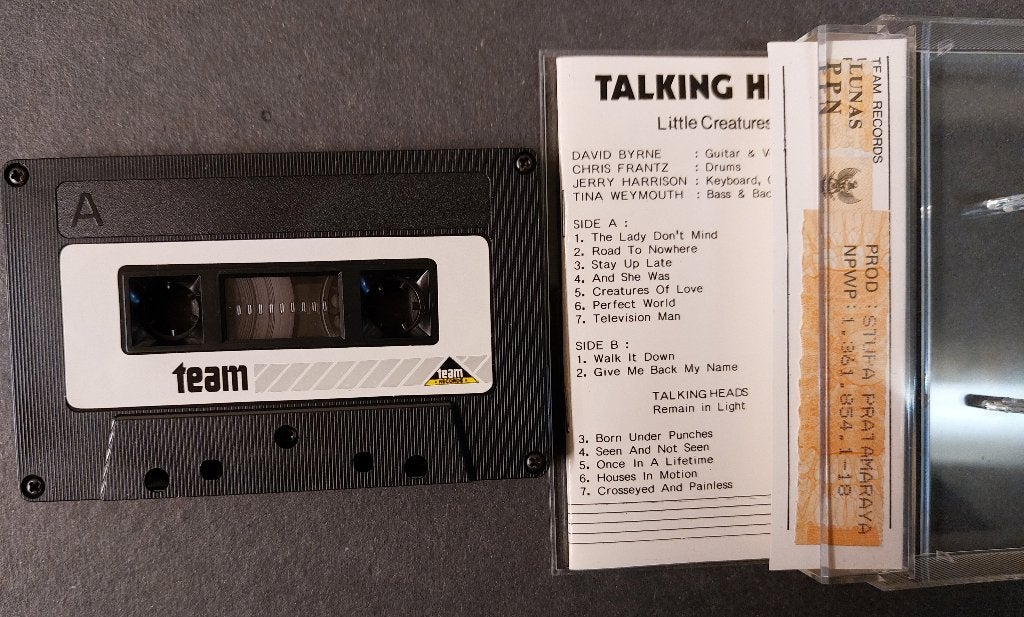 Talking Heads CASSETTE Little Creatures Indonesie Zeldzaam !, Gebruikt, Verzenden, 1 bandje, Talking Heads