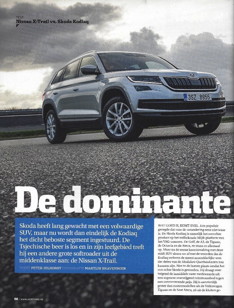 Autiovise test Nissan X-Trail versus Skoda Kodiaq 2017, Ophalen of Verzenden, Gelezen, Overige merken