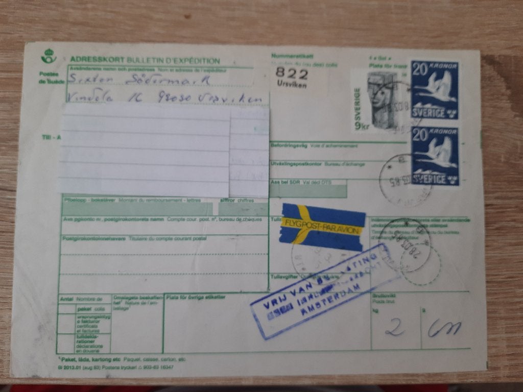 Zweden, Verzenden, Zweden, Gestempeld