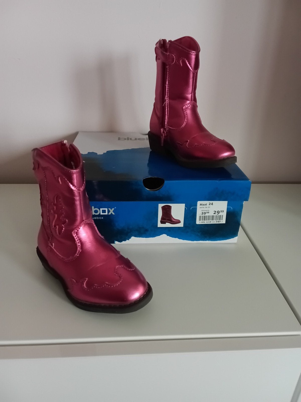 Nieuw roze Cowboy laarsjes   mt 24 NIEUW, Ophalen, Bluebox, Meisje, Nieuw