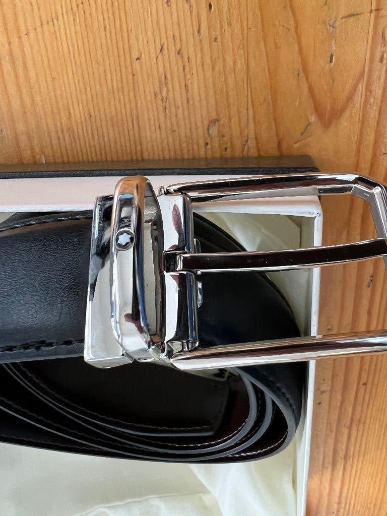 Mont Blanc Herenriem Reversable zwart/bruin, Ophalen of Verzenden, Nieuw, Zwart, Echt leder