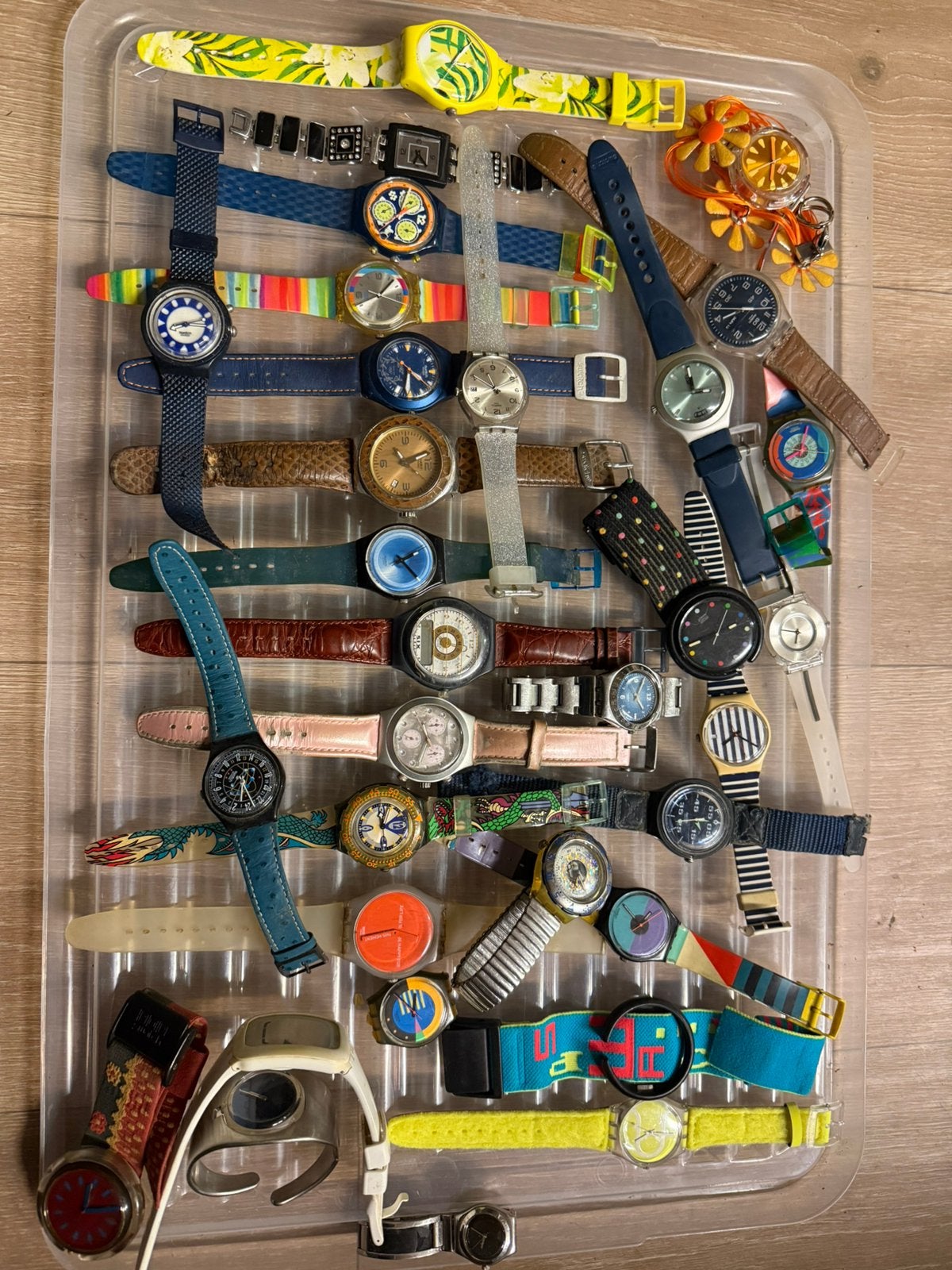 Verzameling swatch design horloges, Ophalen of Verzenden, Zo goed als nieuw, Kunststof, Swatch