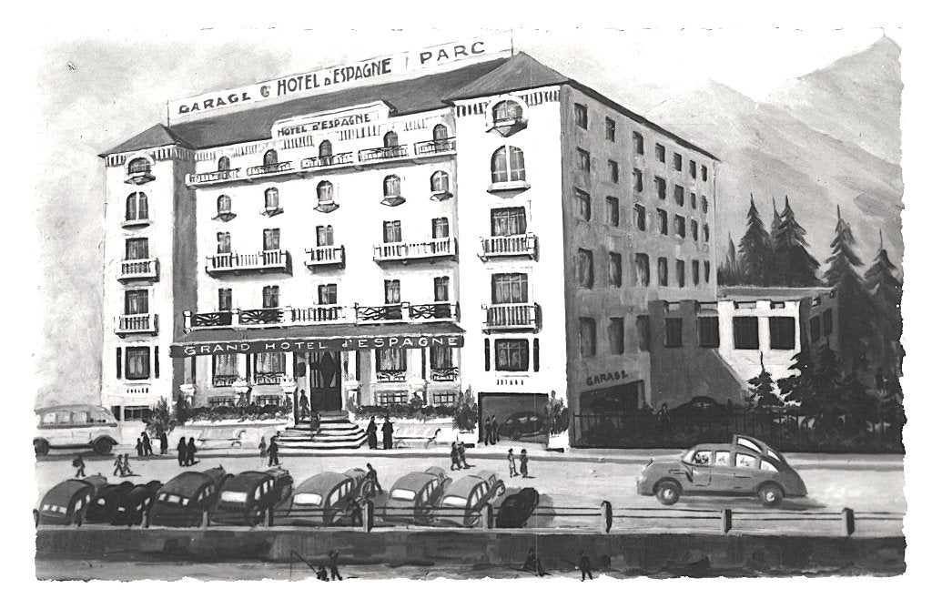 988505	Lourdes	Grand Hotel d Espange	 Onbeschreven, Ophalen of Verzenden, 1940 tot 1960, Ongelopen, Frankrijk
