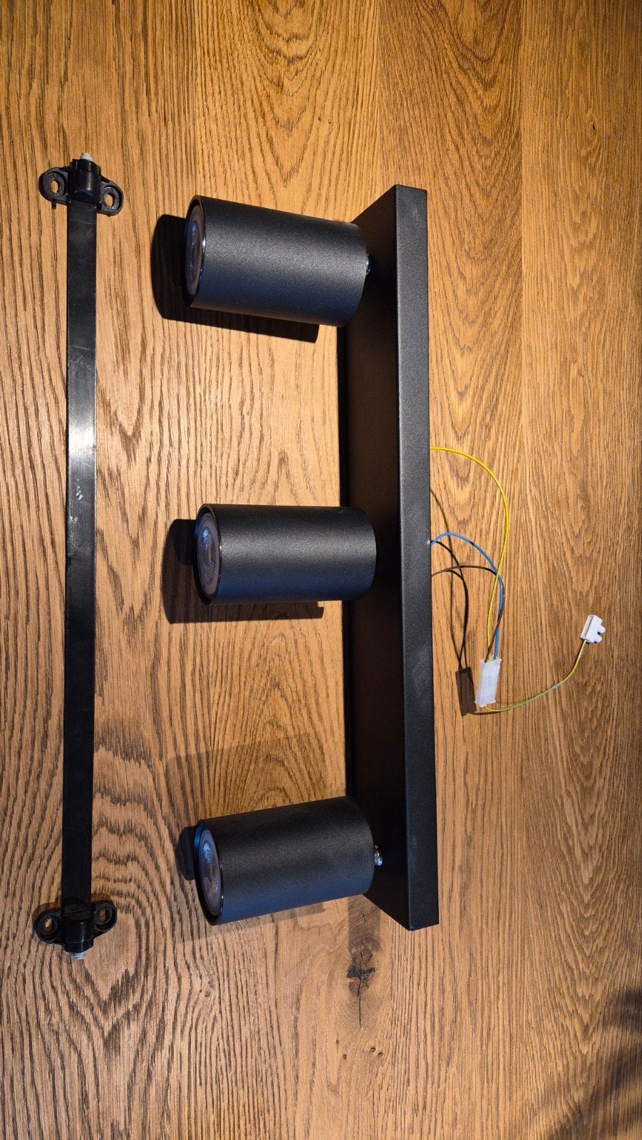Philips 3-spots plafondlamp GU10, 44x7cm, incl. lampjes, Ophalen, Gebruikt, Geschikt voor plafondmontage, GU10