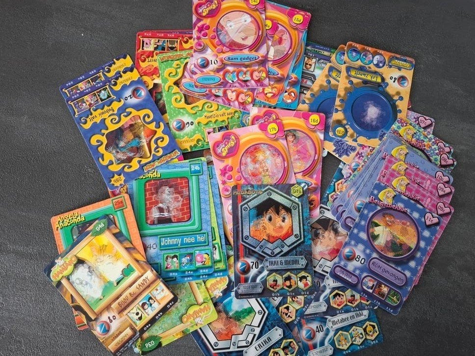 Grote verzameling Fox Kids kaarten (60 stuks, 1 glitterkaart, Verzamelen, Ophalen of Verzenden
