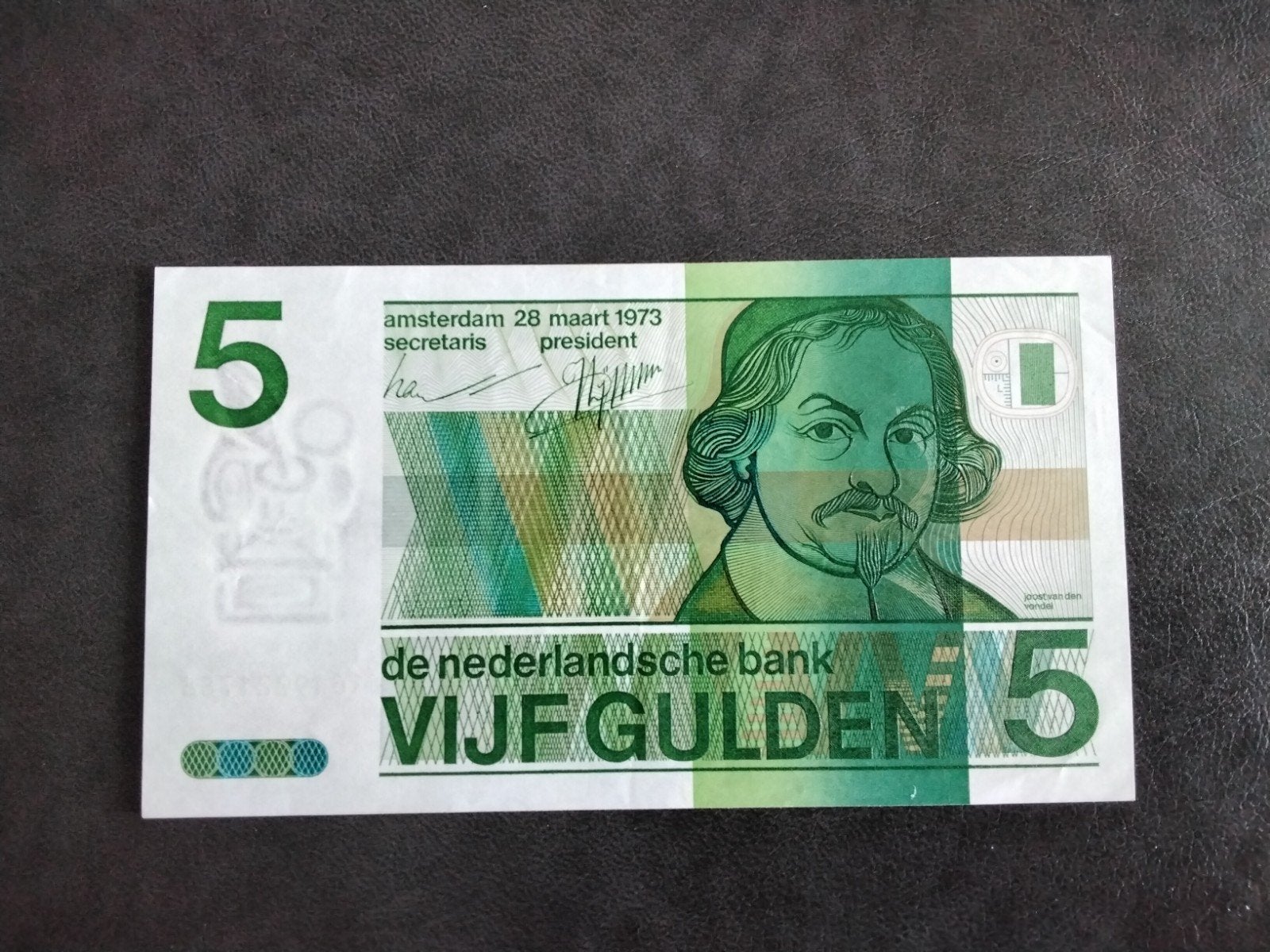 5 Gulden biljet Vondel ll  - 1973, Verzenden, 5 gulden, Los biljet