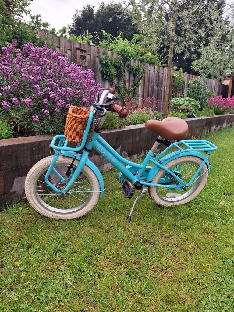 Leuke Cooper kinderfiets 16 inch met mandje, Ophalen