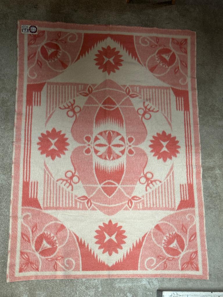 Vintage wollen deken van 100% zuivere wol, Gebruikt, 150 tot 200 cm, Vintage, 200 cm of meer