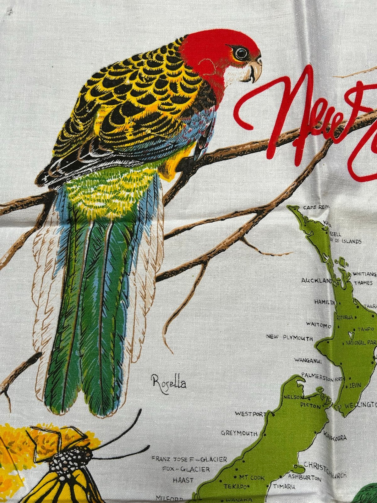 Nieuw-Zeeland theedoek met dieren en kaart, Ophalen of Verzenden, Nieuw
