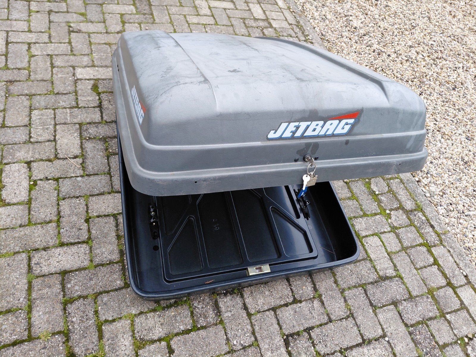 Thule dakkoffer 140x93cm, slot/sleutel bevestiging 100%, Auto diversen, Dakkoffers, Ophalen, Gebruikt