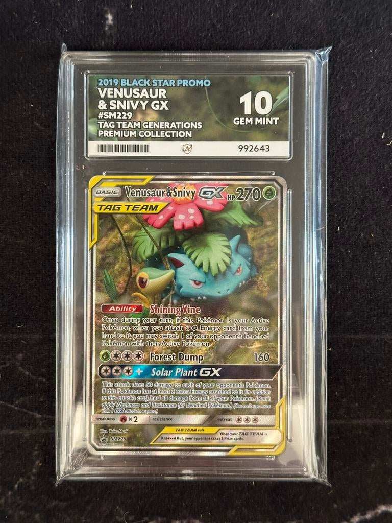 Pokémon Venusaur & Snivy GX #SM229 2019 ACE 10, Ophalen of Verzenden, Nieuw