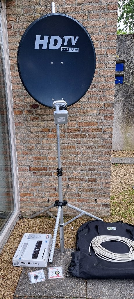 Complete Canal Digitaal HDTV schotelset met ontvanger, Audio, Tv en Foto, Schotelantennes, Ophalen, Gebruikt, (Schotel)antenne