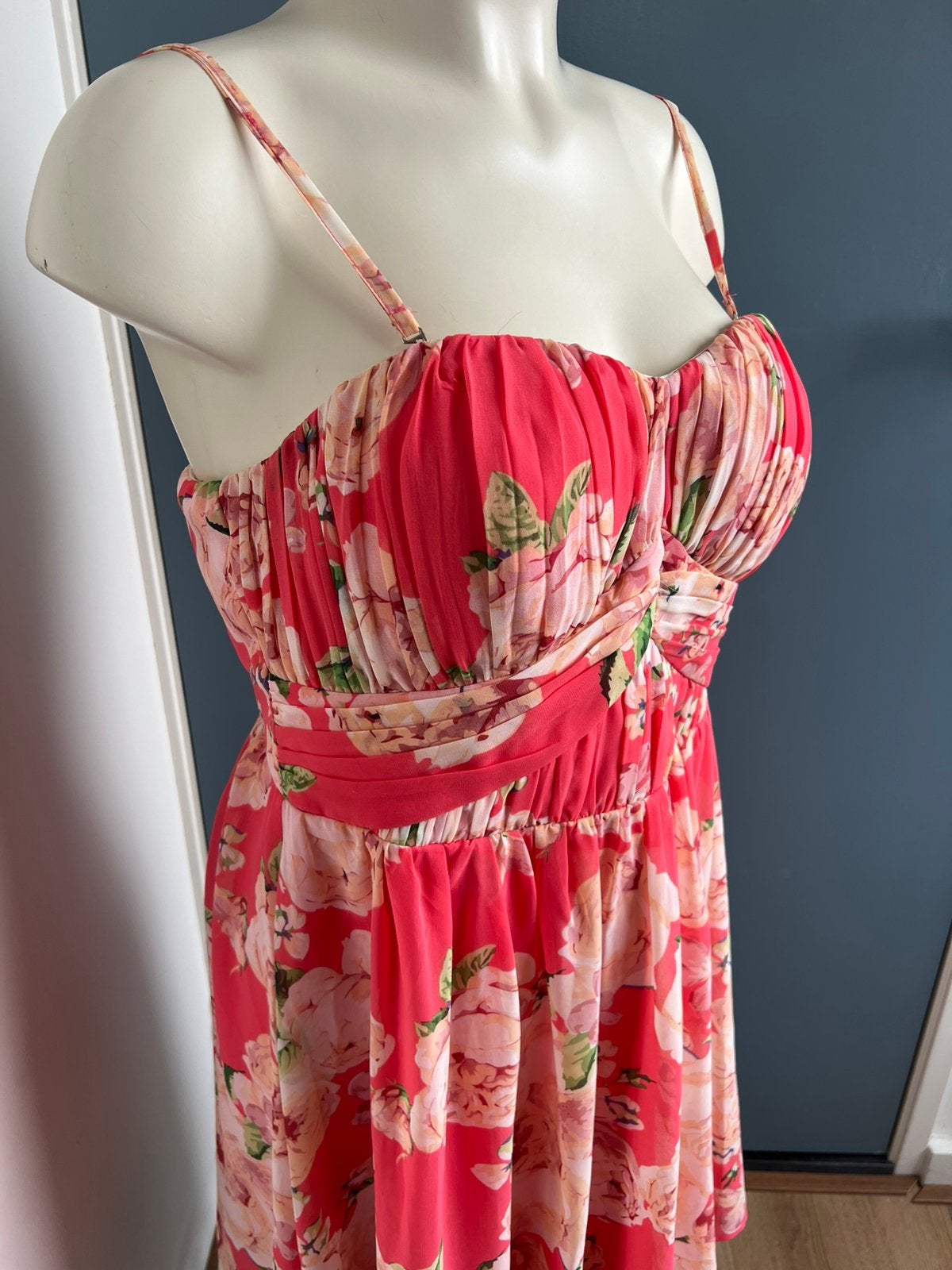 Bodyflirt coctailjurk zomers roze rozen 40, Maat 38/40 (M), Ophalen of Verzenden, Zo goed als nieuw, X