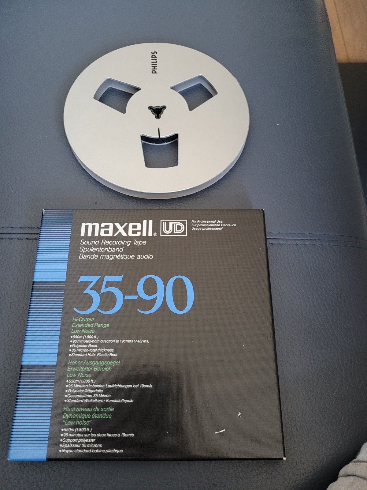 Maxell UD 35-90 Spoelband met Philips lege spoel, Ophalen of Verzenden, Onderdeel, Met banden
