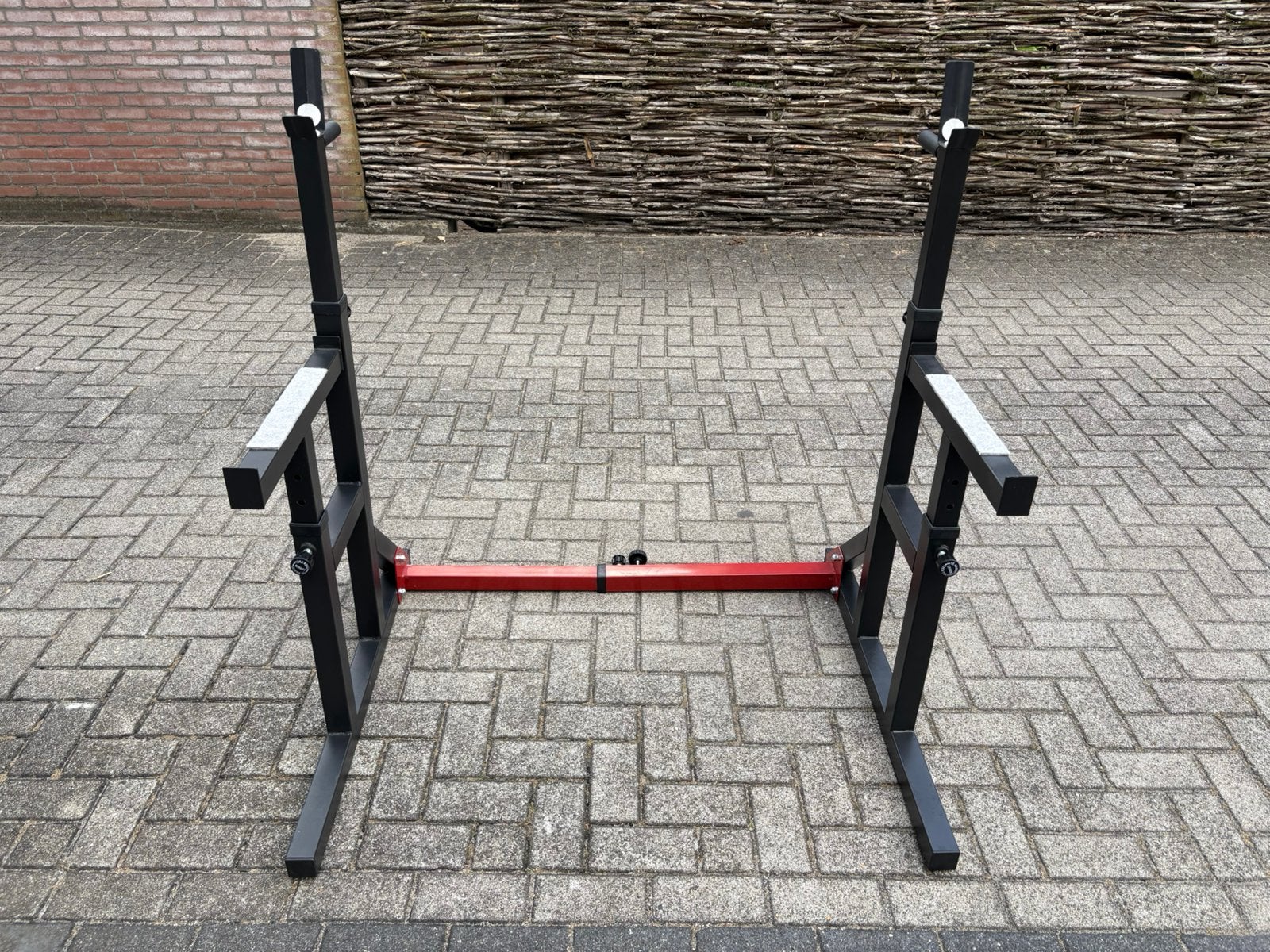Multi squat rek verstelbaar voor dip , squat en bankdrukken, Ophalen, Bankdruk, Zo goed als nieuw, Fitnessbank