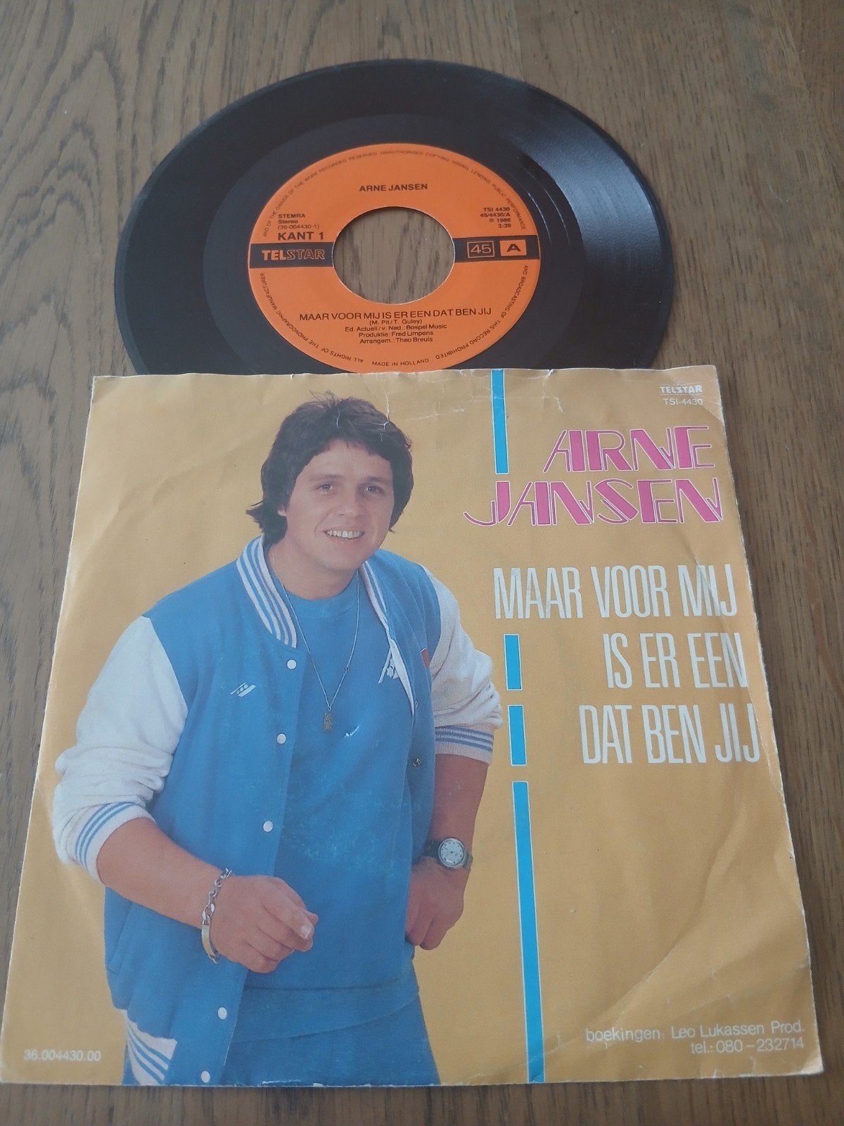 VINYL SINGLE  ARNE JANSEN  1986, Verzenden, Zo goed als nieuw, Overige formaten, Levenslied of Smartlap