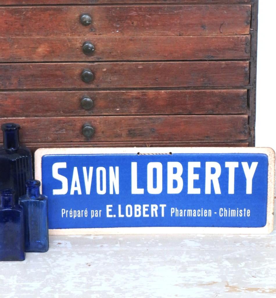 Reclamebord”Savon Loberty”, begin 1900, Ophalen of Verzenden