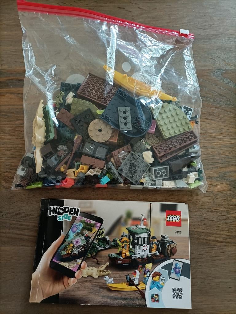Lego Hidden Side 70419 Garnalenboot inclusief instructies, Gebruikt, Overige thema's, Lego, Compleet