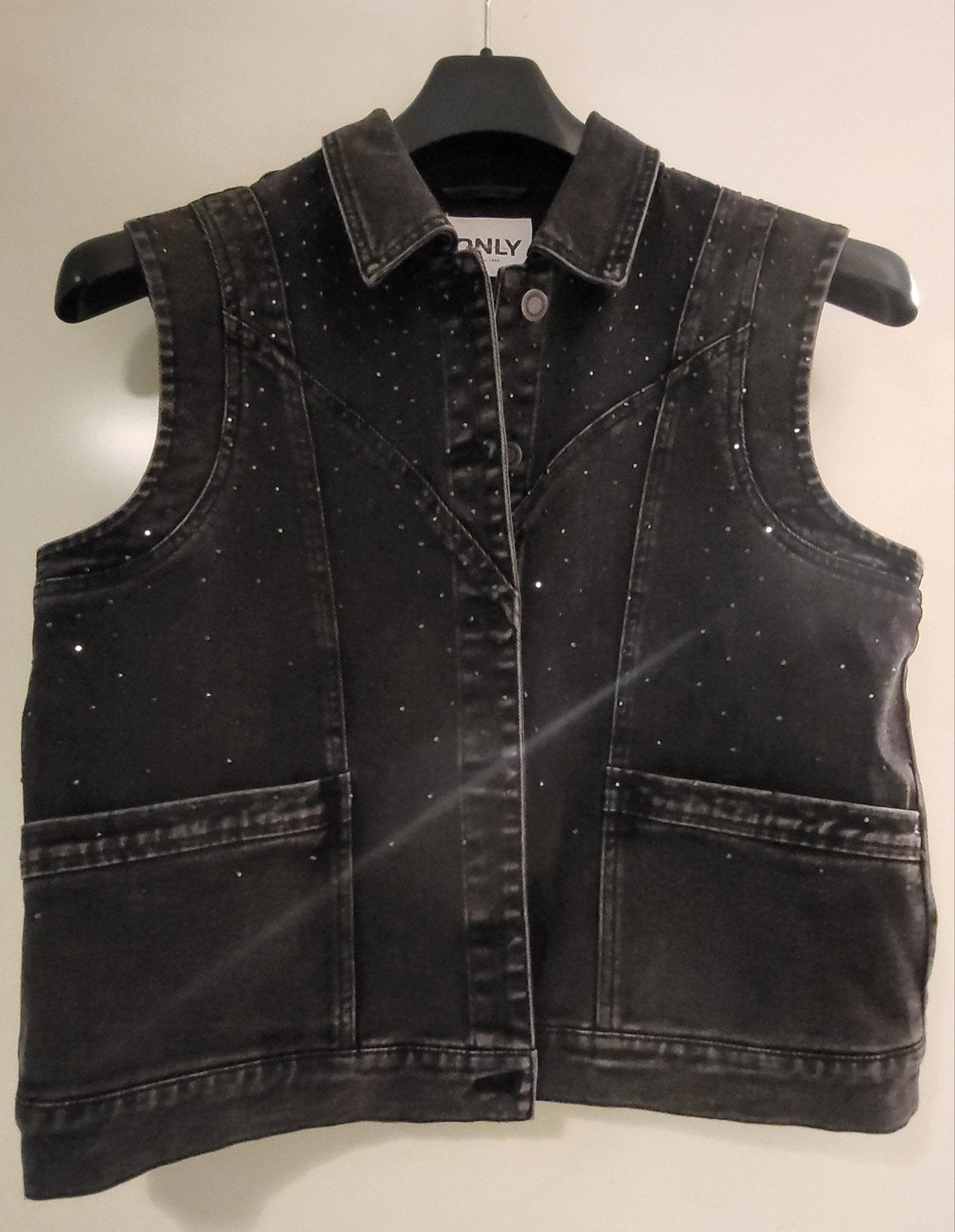 Gilet van Only met strass, Only, Zwart, Maat 42/44 (L), Ophalen of Verzenden