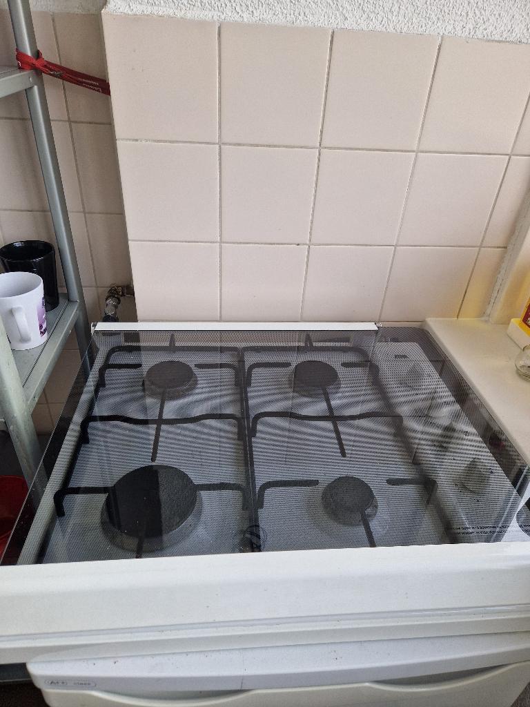 Gaskookplaat, Ophalen, Gebruikt, 4 kookzones, Inbouw