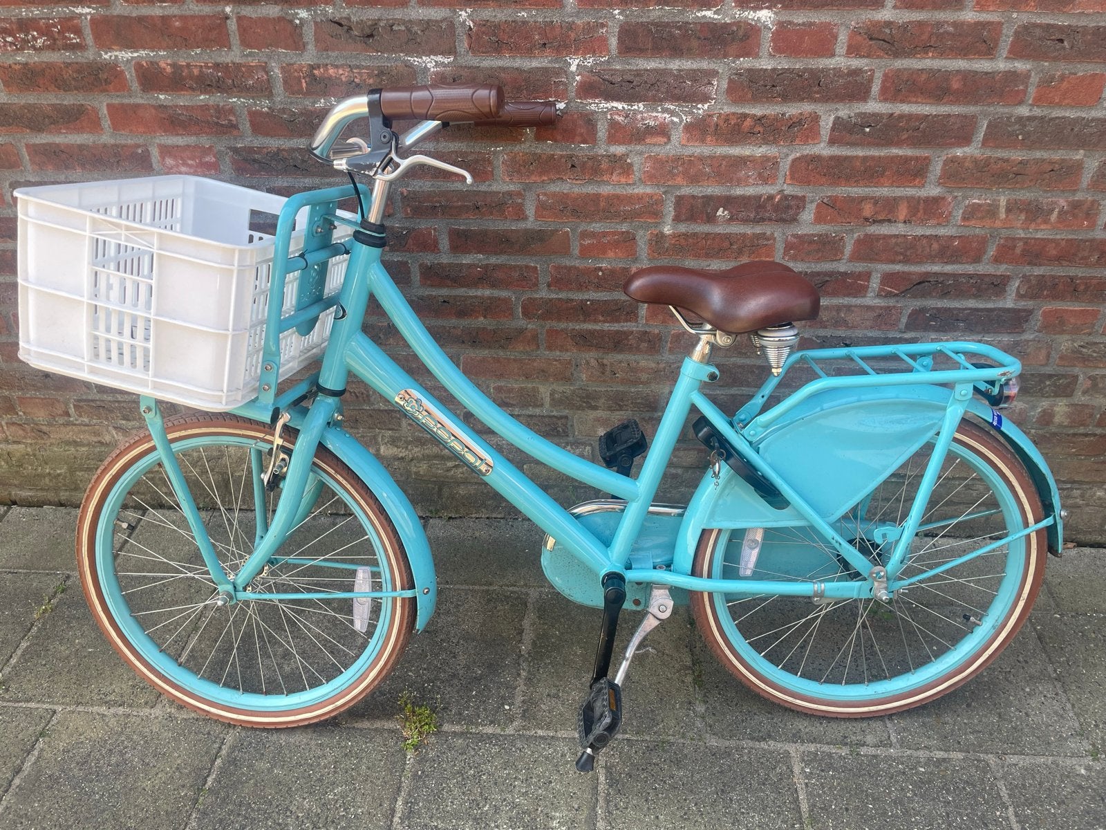 turquoise Popal fiets 22 inch, Ophalen, Terugtraprem, 22 inch, Gebruikt