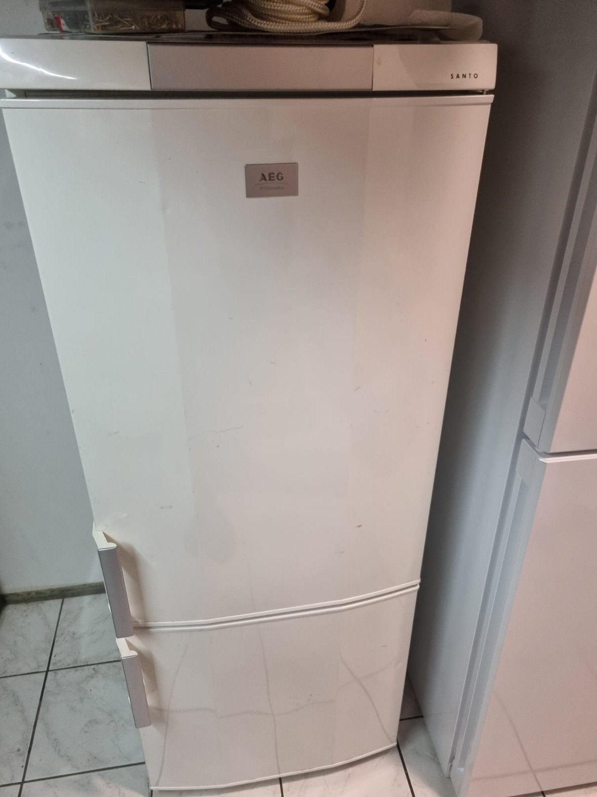 AEG Santo koel-vriescombinatie (54x54x175 cm) met 2 lades, Ophalen, Gebruikt, 200 liter of meer, Met aparte vriezer