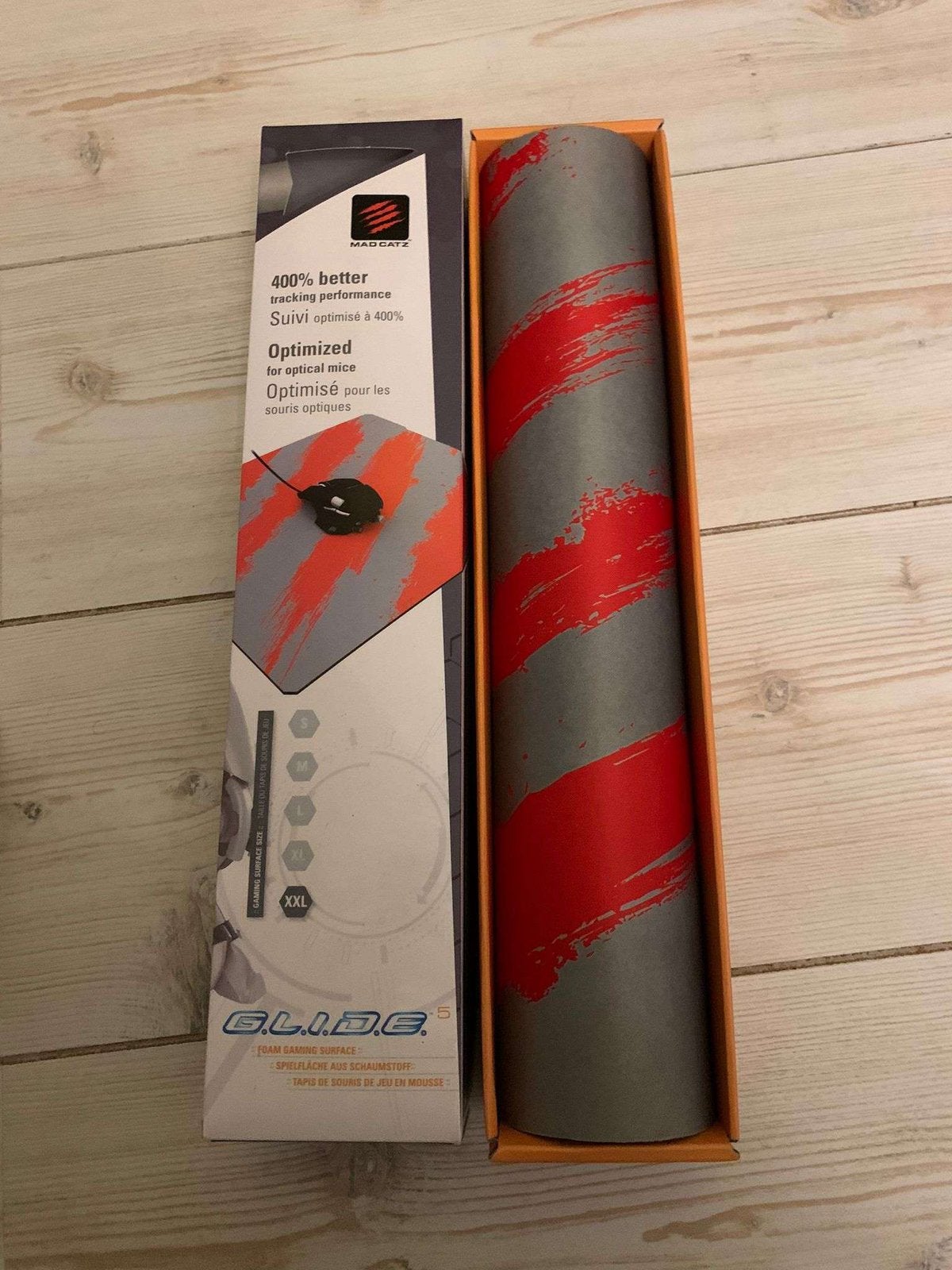 MadCatz Glide 5 Muismat XXL - Grijs, Huis en Inrichting, Ophalen of Verzenden, Nieuw, Grijs