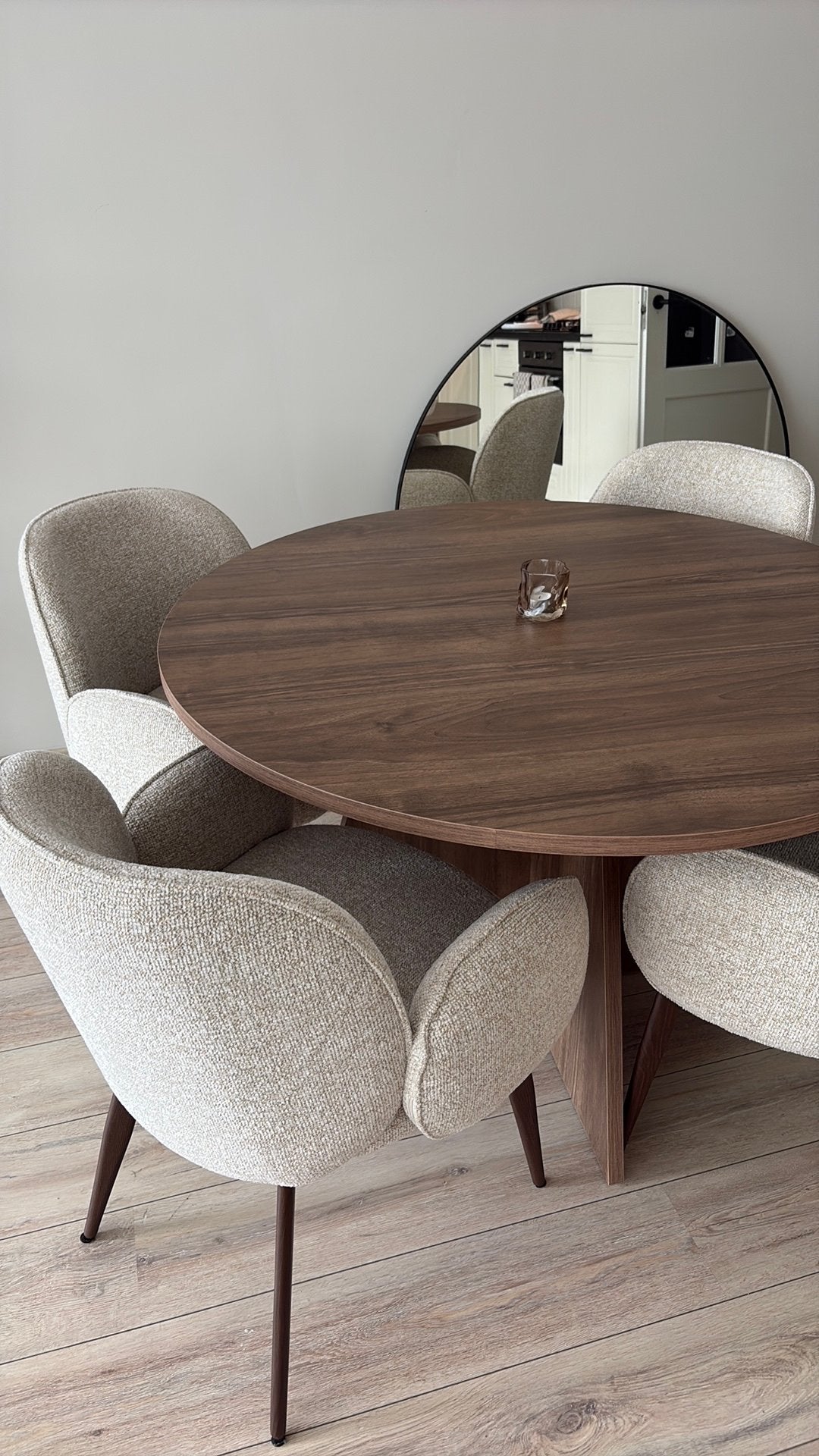 eettafel, Japandi, Rond, Nieuw, Ophalen of Verzenden