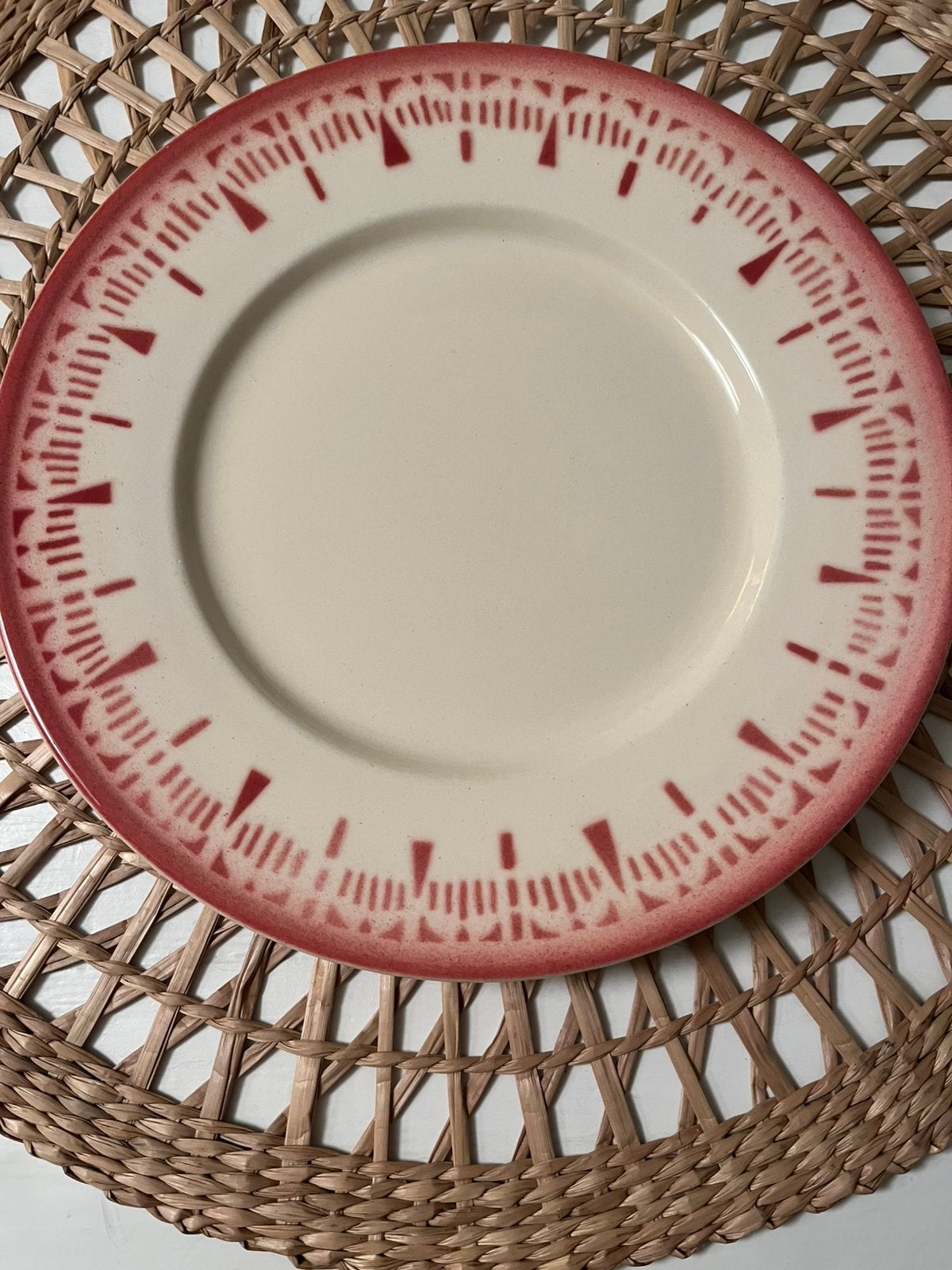 Mooi vintage bord van aardewerk Lunéville, Ophalen of Verzenden