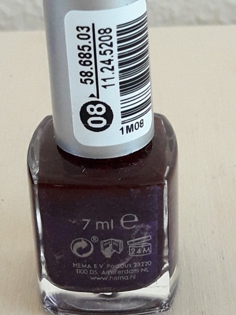 nagellak / nailpolish hema kleur 08 paars /violet, Paars, Nieuw, Ophalen of Verzenden, Handen en Nagels