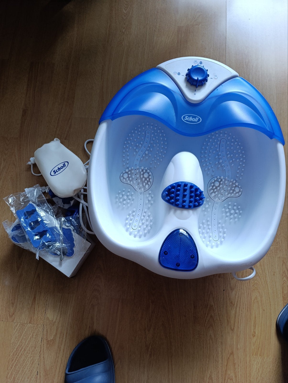 Scholl voetenbad met massage en accessoires -ZGAN, Ophalen, Zo goed als nieuw, Apparaat