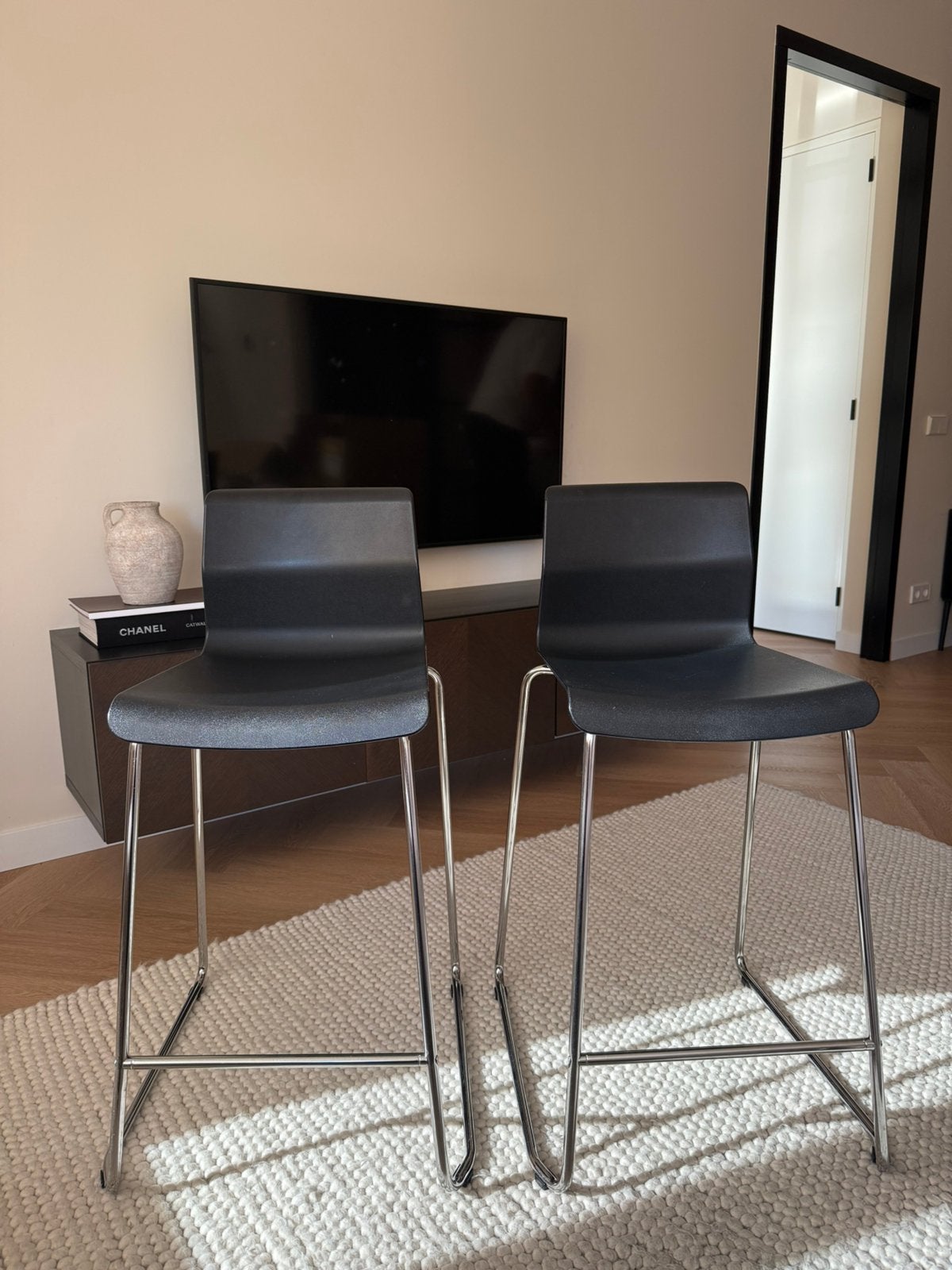 2x barkrukken zwart 65cm