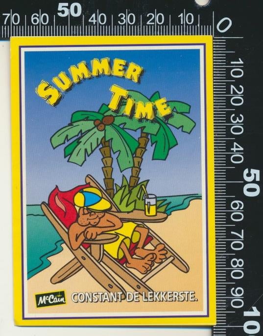 Sticker: McCain - Summertime, Ophalen of Verzenden, Zo goed als nieuw, Bedrijf of Vereniging