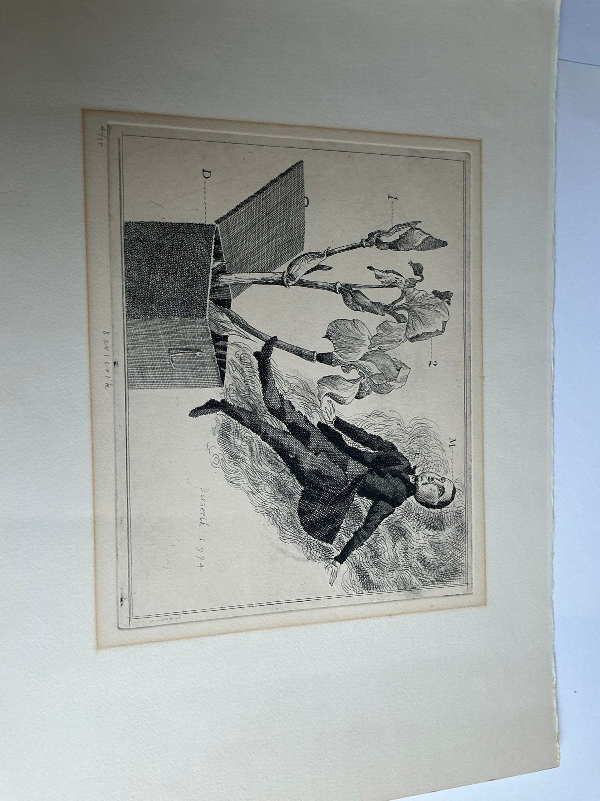 Ets Hermanus Berserik (1974) - 46 x 33 cm - Zeer goede staat, 26 cm, Ophalen of Verzenden, 21 cm, 1950 - 1999