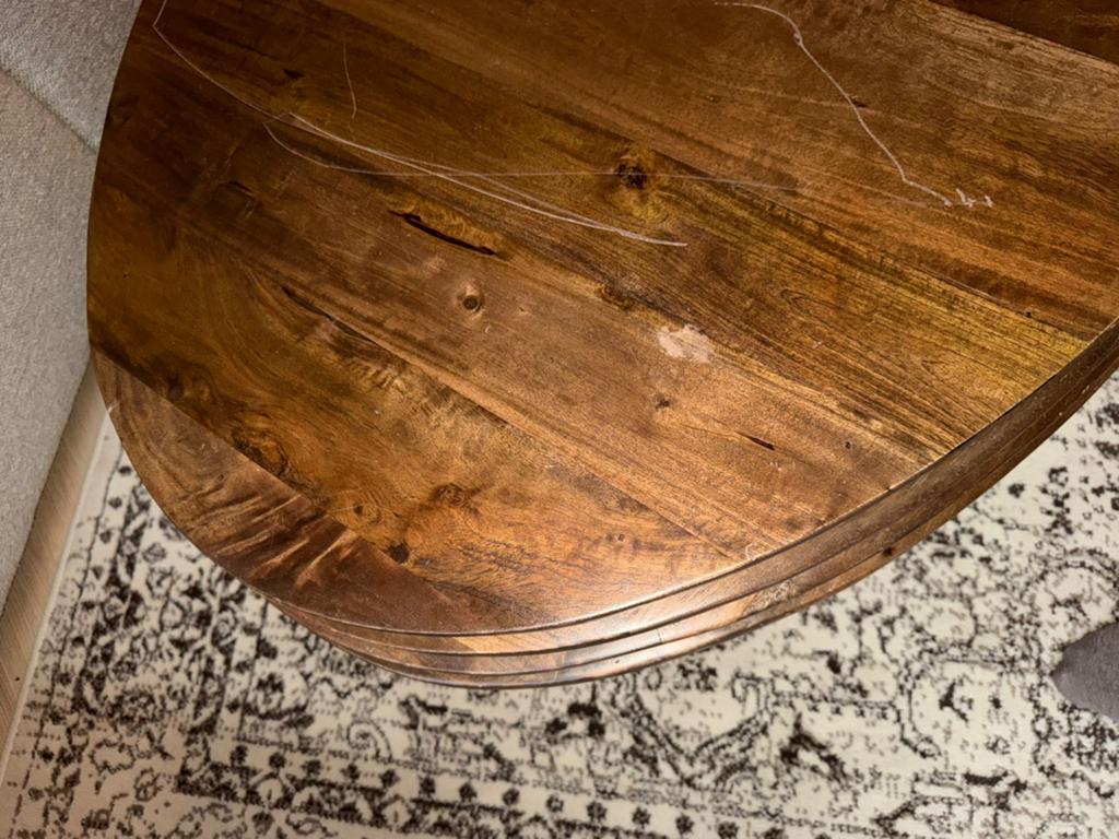 Haco Daks Salontafel - Mango Hout - Beschadigd, Huis en Inrichting, Tafels | Salontafels, Ophalen, Gebruikt, 100 tot 150 cm, 50 tot 100 cm