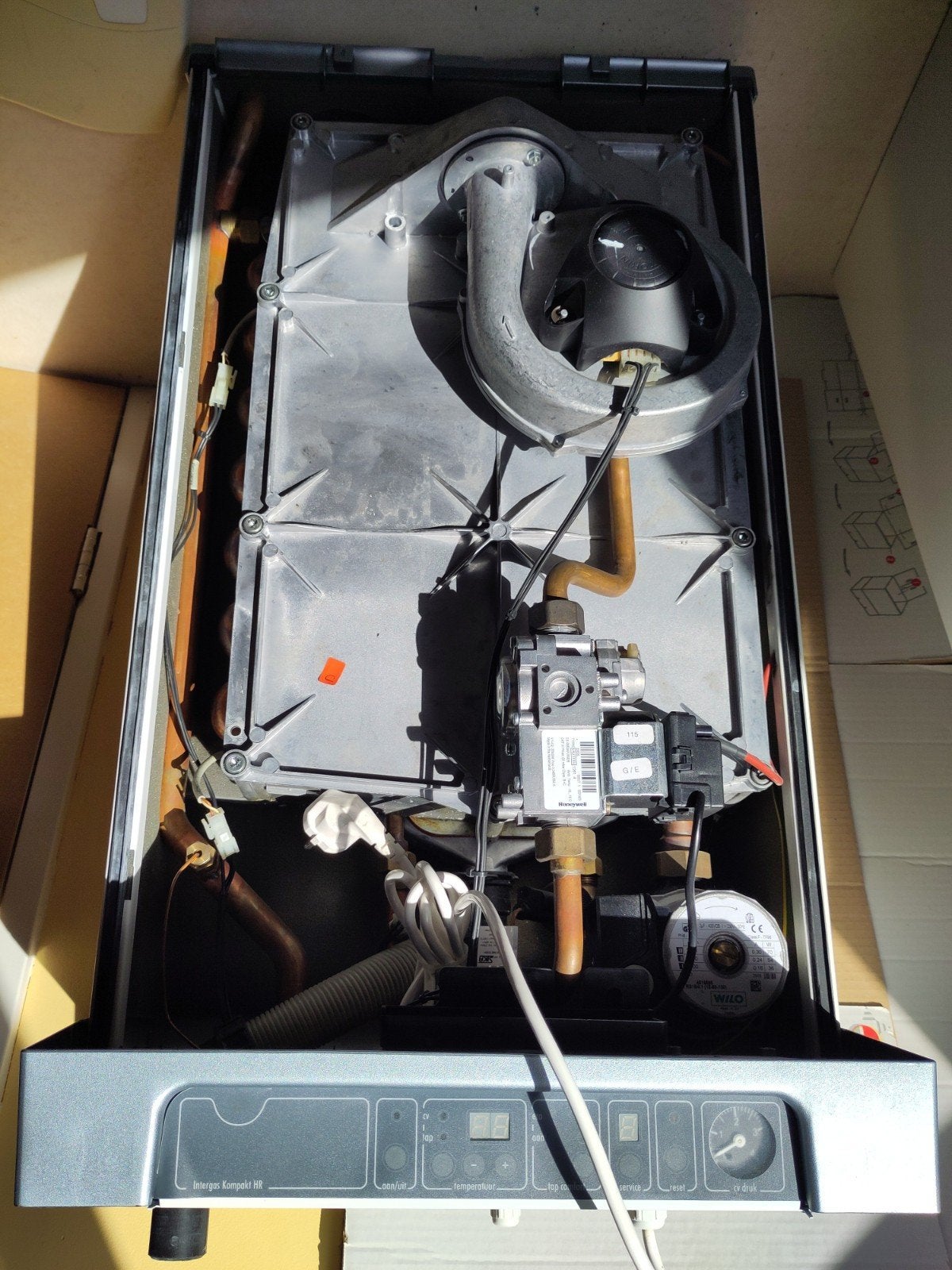 Oude Intergas Kompakt HR 36/30 CV-ketel voor onderdelen, Ophalen, 30 tot 80 cm, Gebruikt, Cv-ketel of Combi-ketel